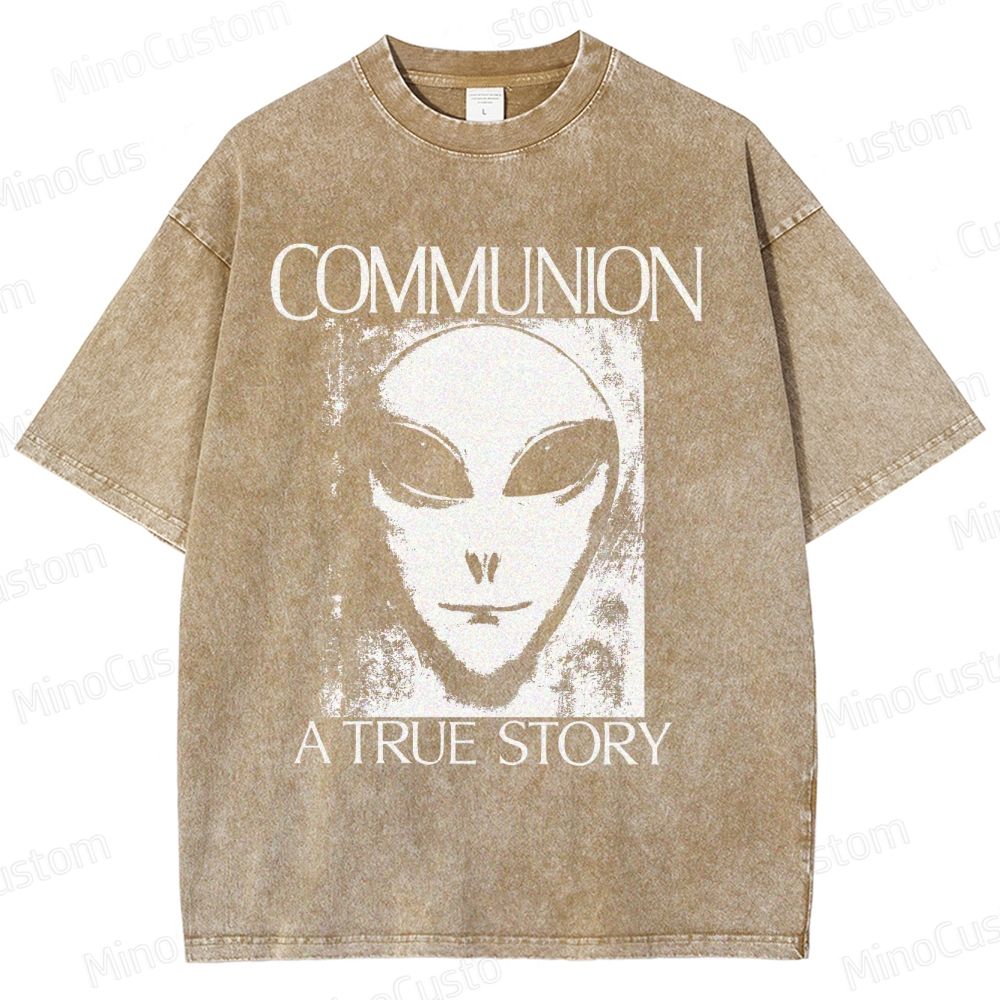 Communion Vintage Washed Sci - Fi Horror T - shirt