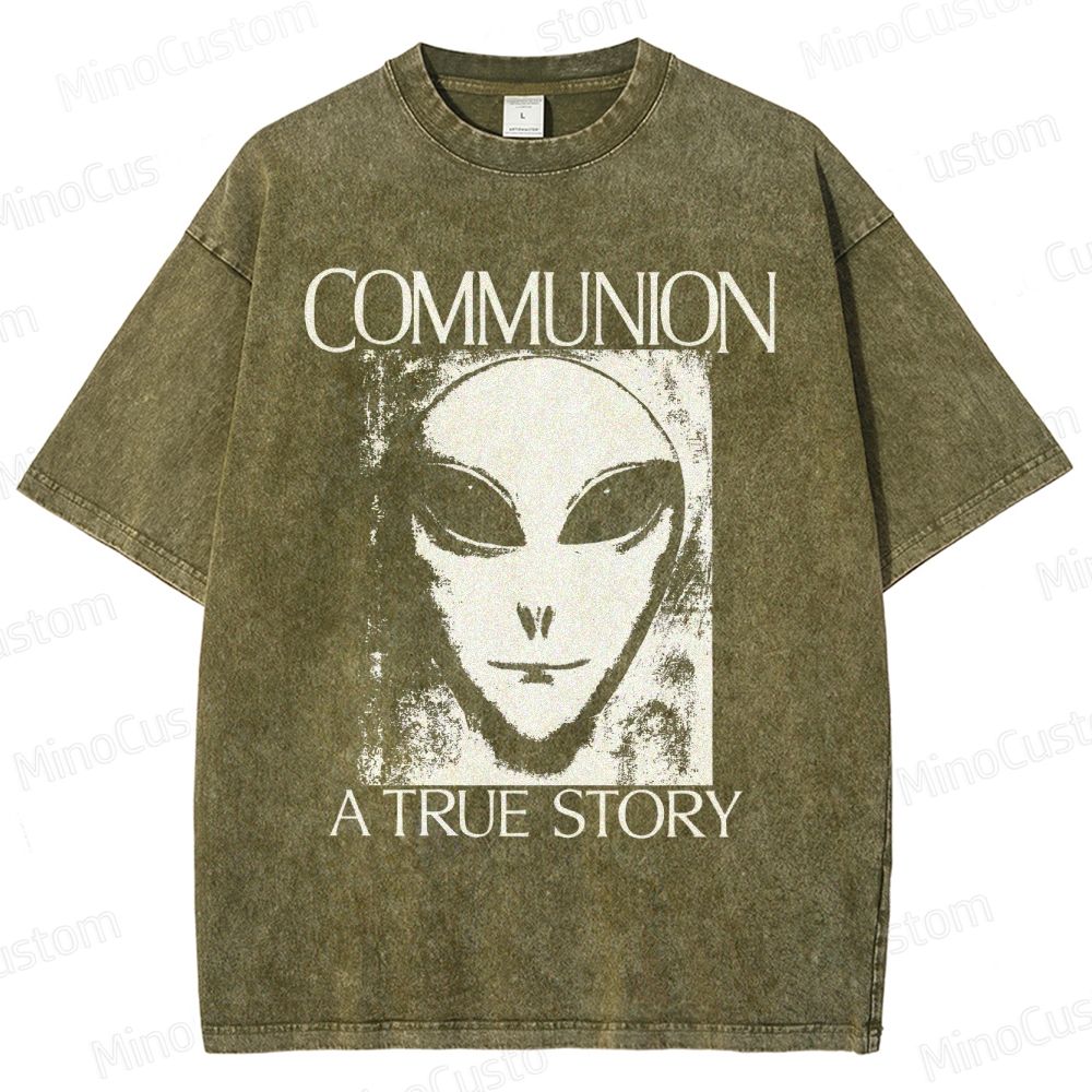 Communion Vintage Washed Sci - Fi Horror T - shirt