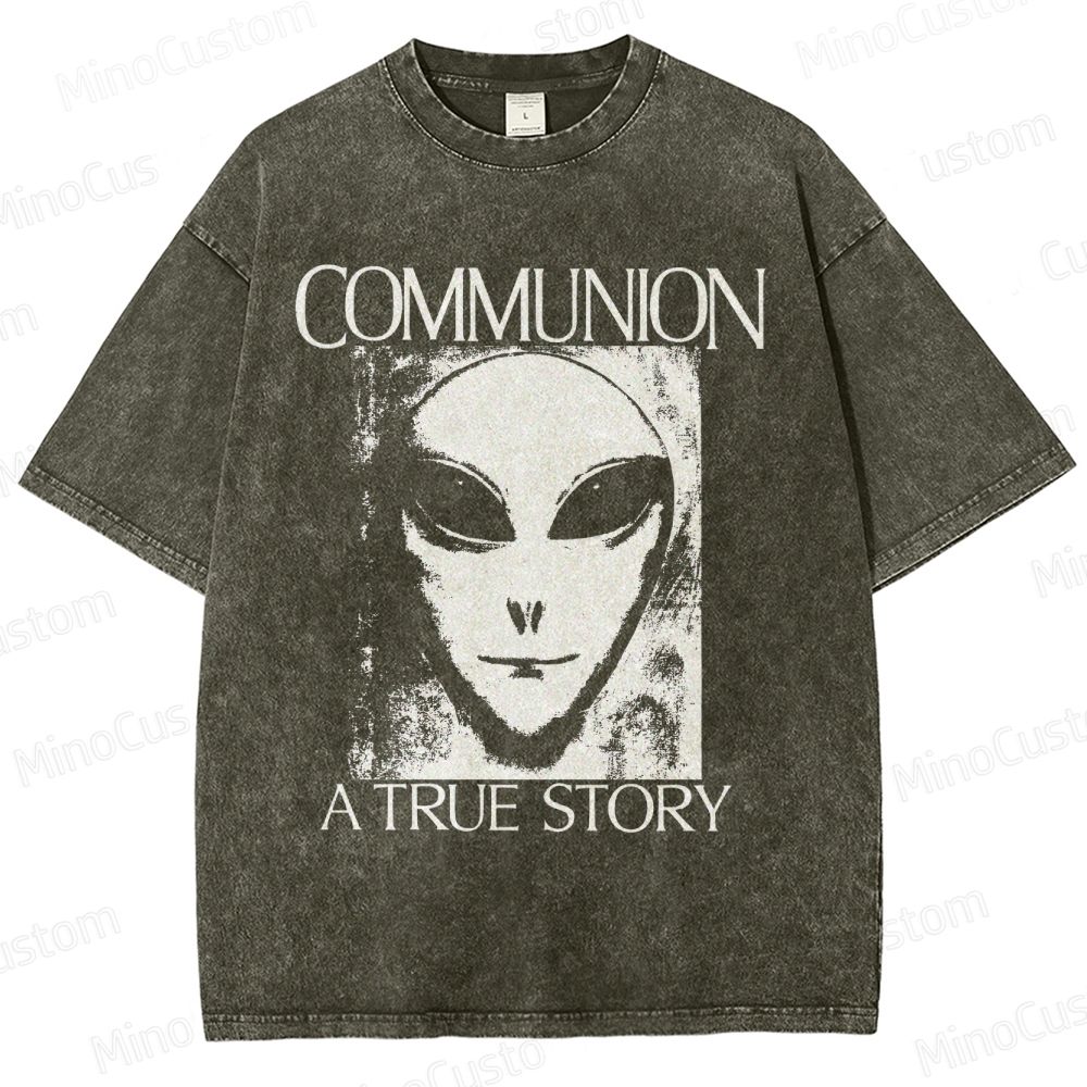 Communion Vintage Washed Sci - Fi Horror T - shirt