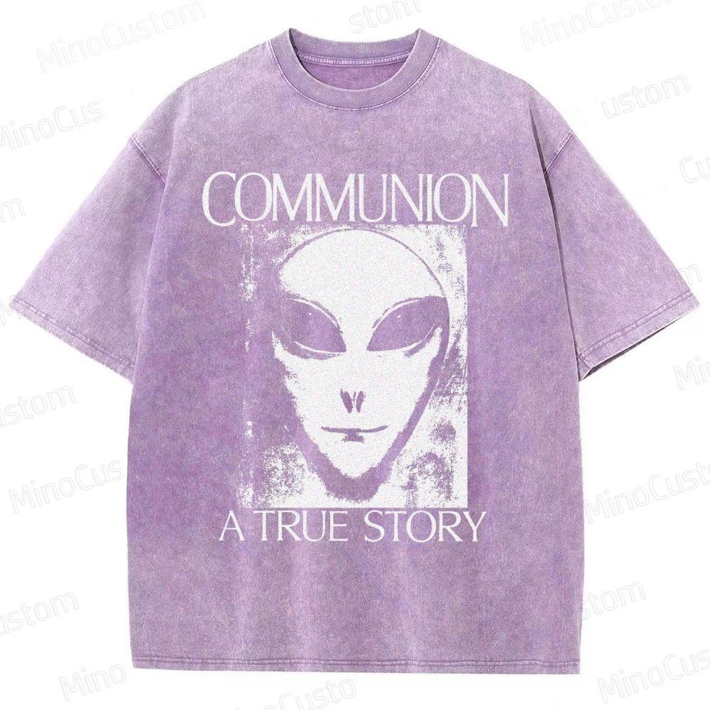 Communion Vintage Washed Sci - Fi Horror T - shirt
