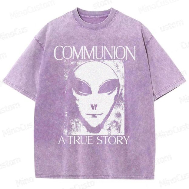 Communion Vintage Washed Sci - Fi Horror T - shirt