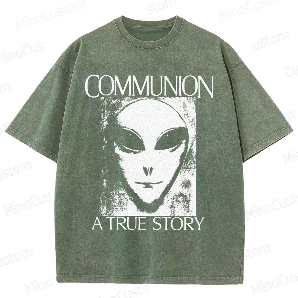 Communion Vintage Washed Sci - Fi Horror T - shirt