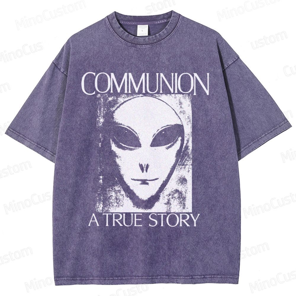 Communion Vintage Washed Sci - Fi Horror T - shirt