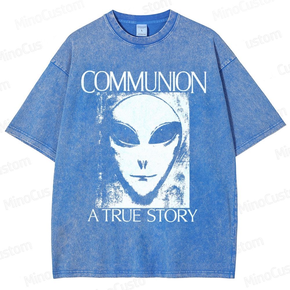 Communion Vintage Washed Sci - Fi Horror T - shirt