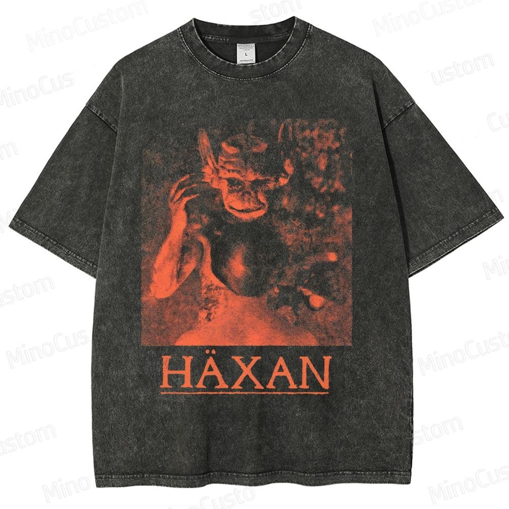 Häxan Vintage Washed Horror Documentary T - shirt