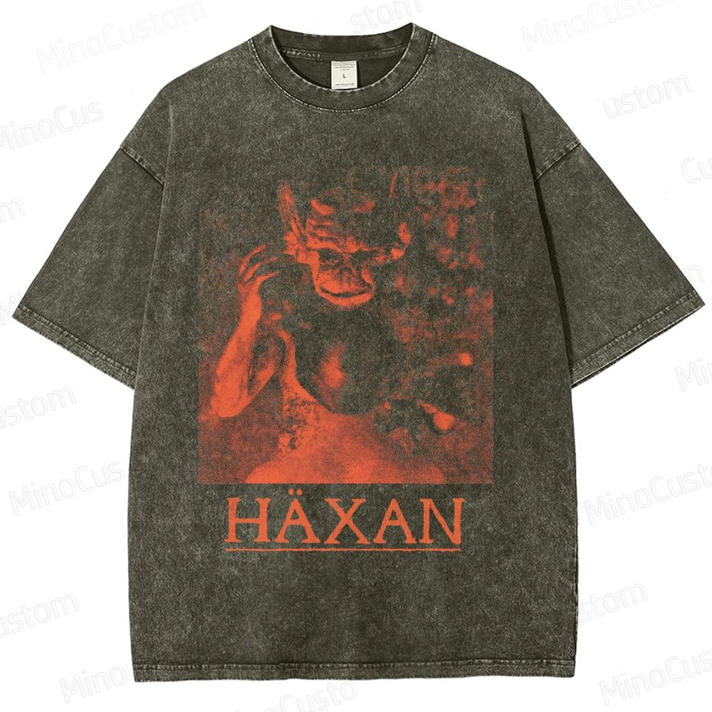 Häxan Vintage Washed Horror Documentary T - shirt