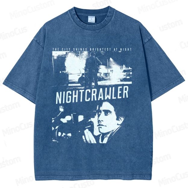 Nightcrawler Vintage Washed Thriller Drama T - shirt