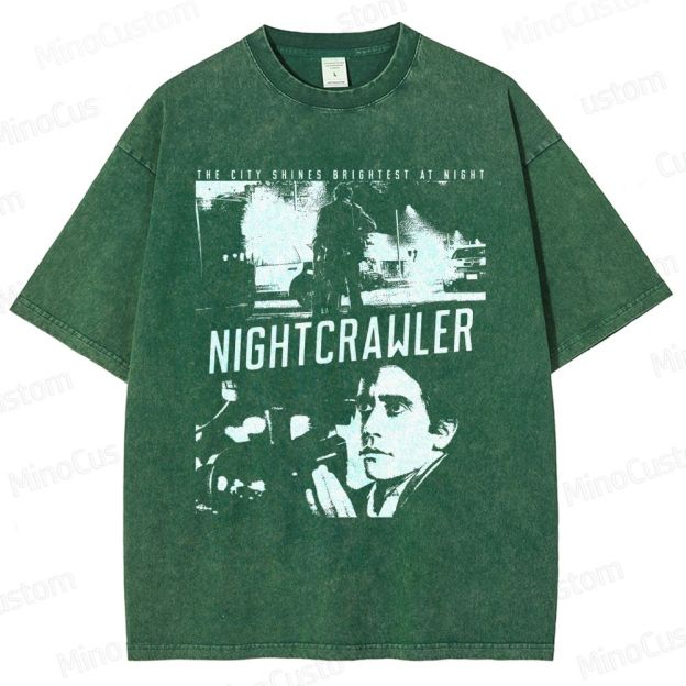 Nightcrawler Vintage Washed Thriller Drama T - shirt