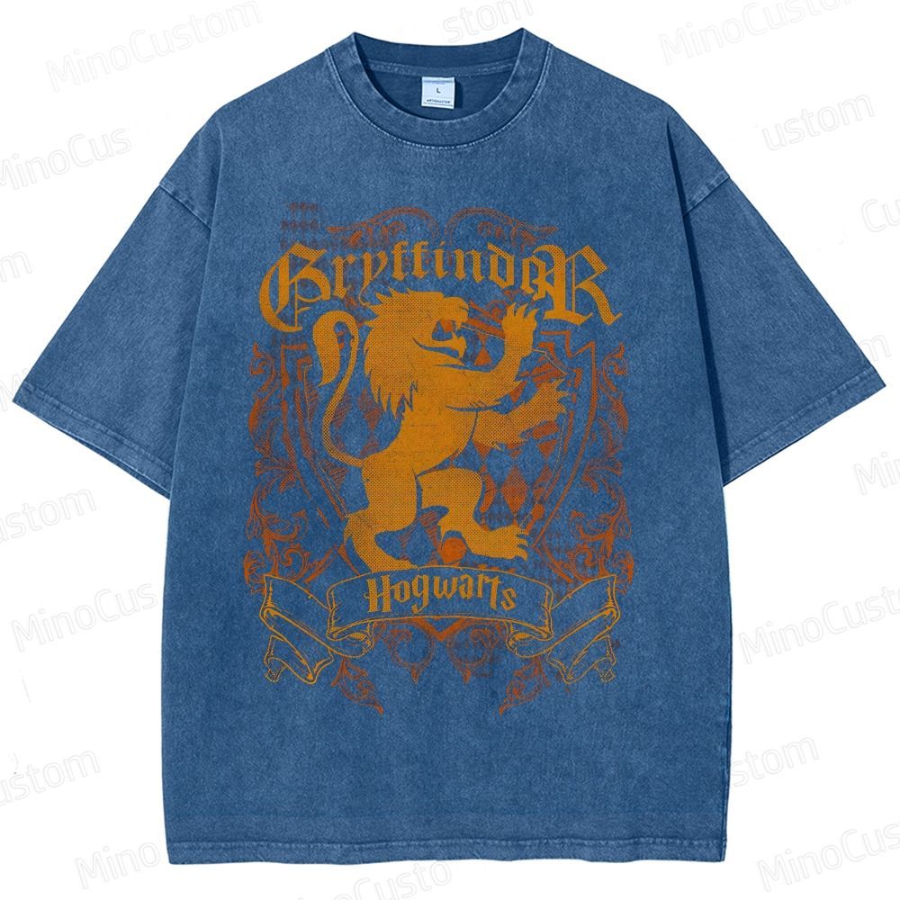 Harry Potter Gryffindor Vintage Washed Fantasy T - shirt