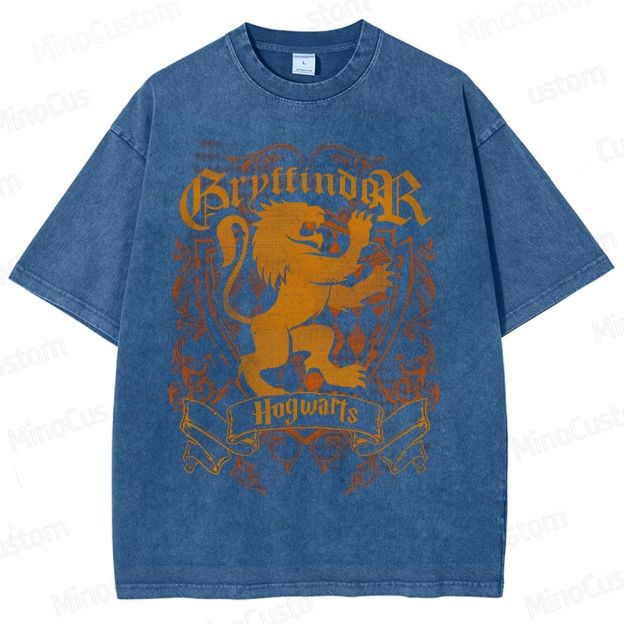 Harry Potter Gryffindor Vintage Washed Fantasy T - shirt