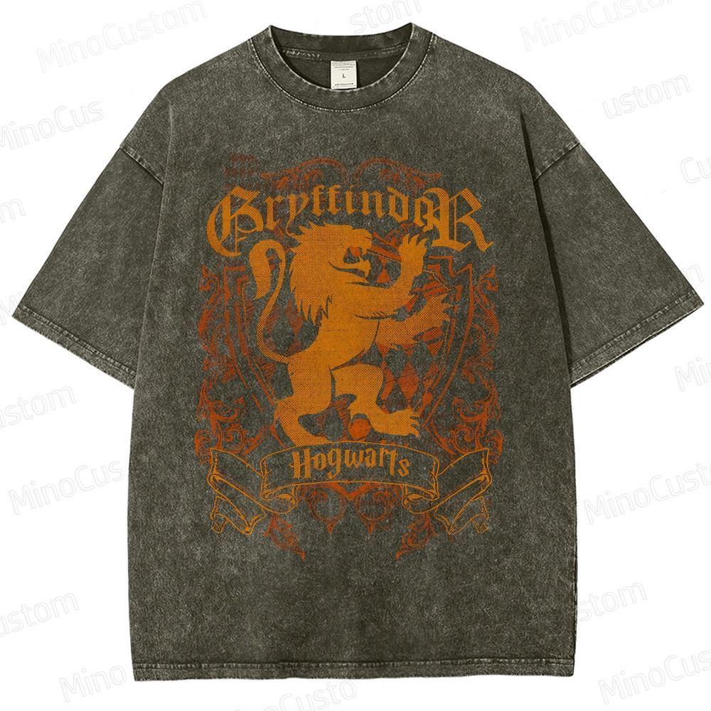Harry Potter Gryffindor Vintage Washed Fantasy T - shirt