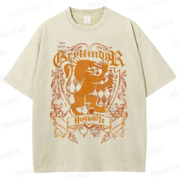 Harry Potter Gryffindor Vintage Washed Fantasy T - shirt