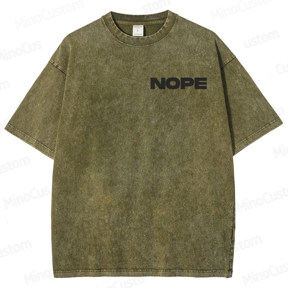 Nope Vintage Washed Sci - Fi Horror T - shirt