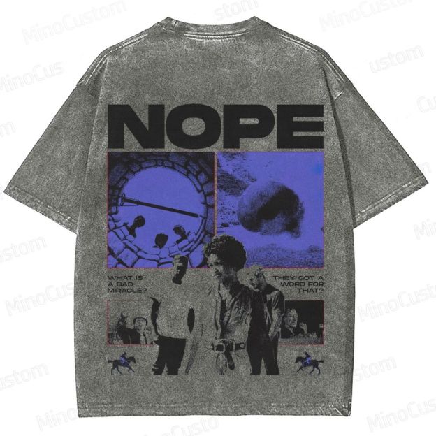 Nope Vintage Washed Sci - Fi Horror T - shirt