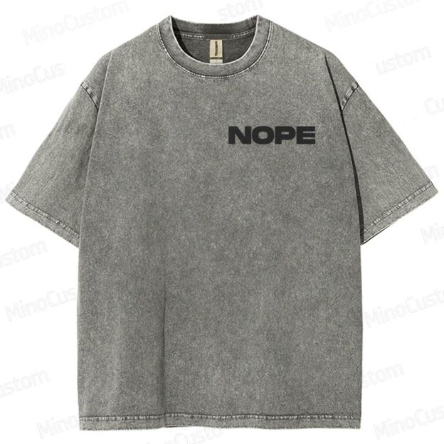 Nope Vintage Washed Sci - Fi Horror T - shirt