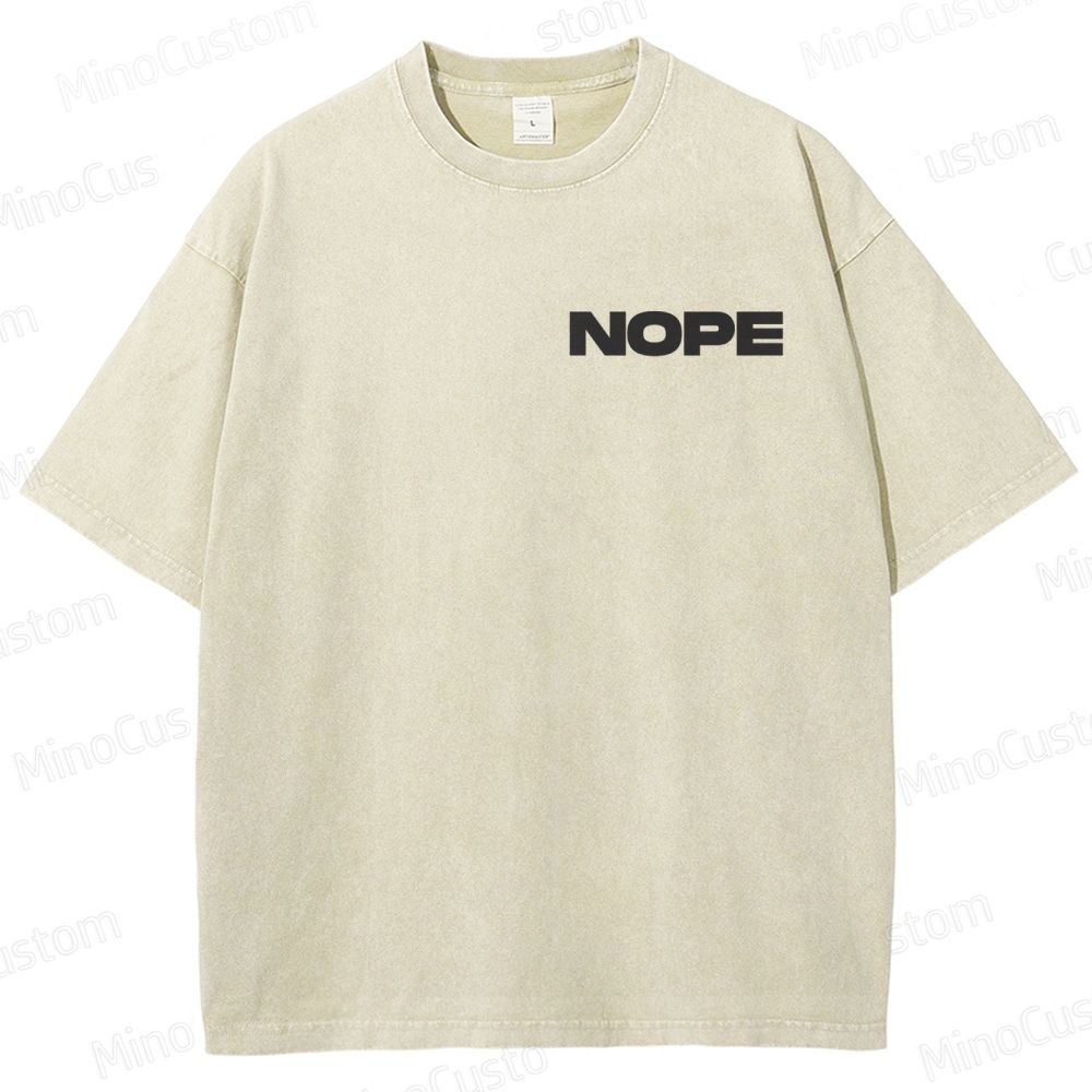 Nope Vintage Washed Sci - Fi Horror T - shirt