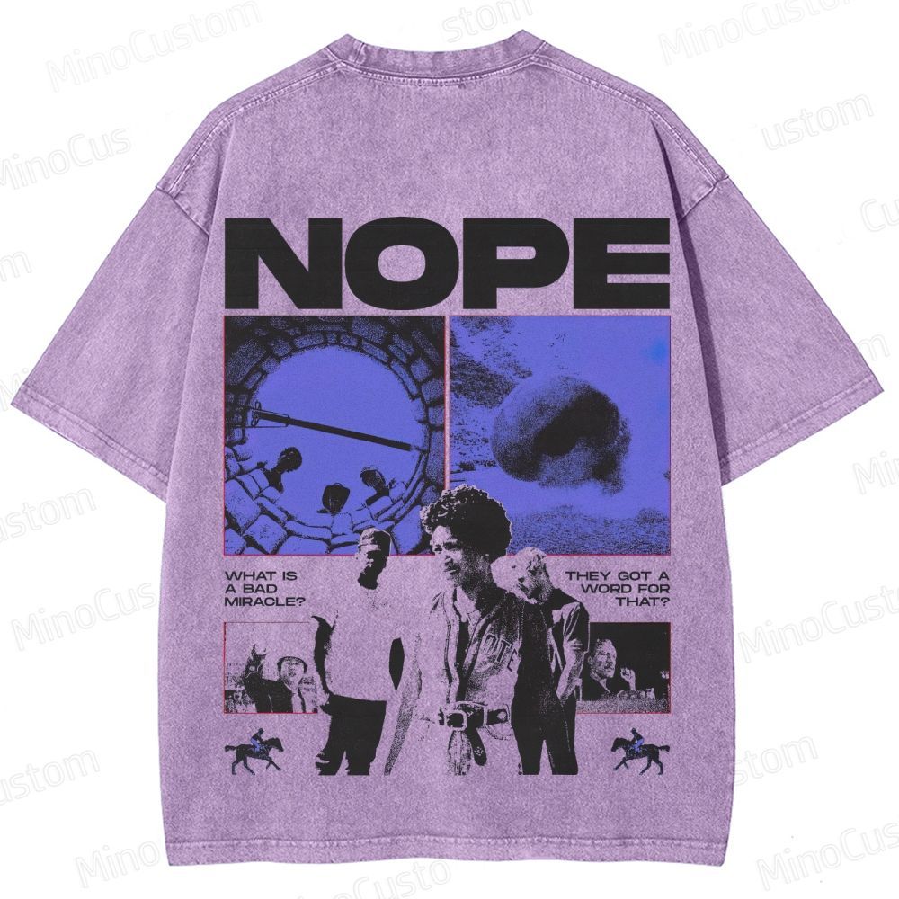 Nope Vintage Washed Sci - Fi Horror T - shirt