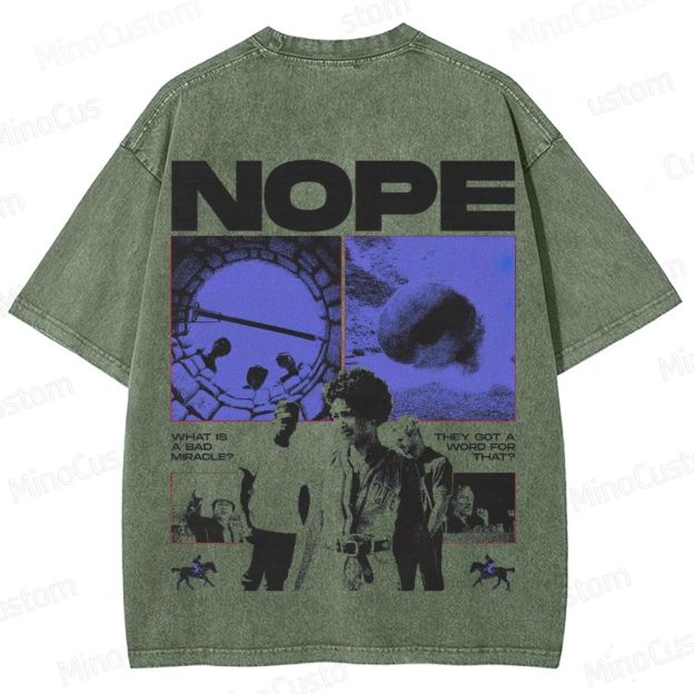 Nope Vintage Washed Sci - Fi Horror T - shirt