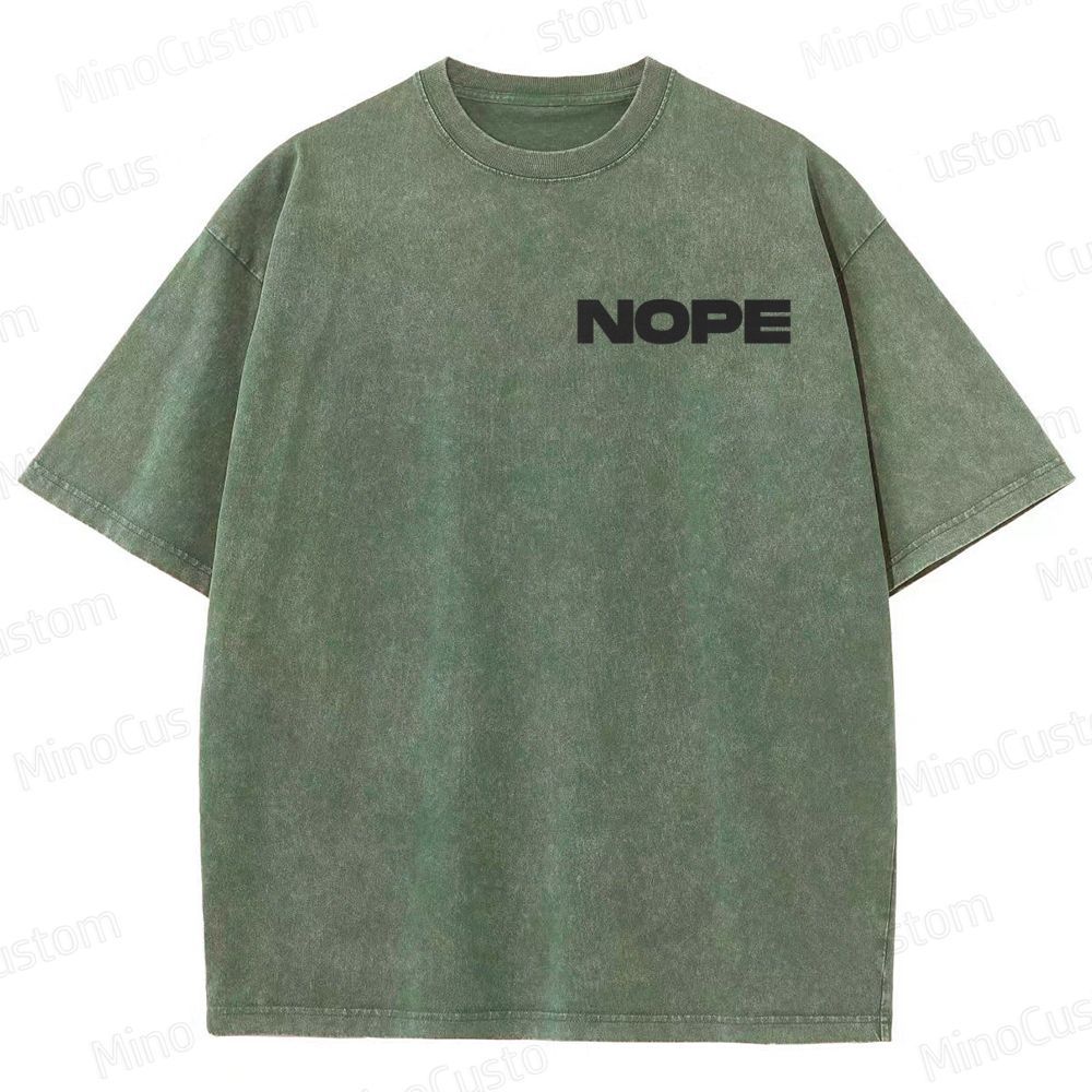 Nope Vintage Washed Sci - Fi Horror T - shirt
