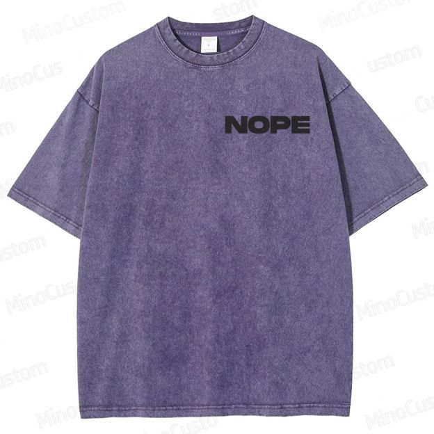 Nope Vintage Washed Sci - Fi Horror T - shirt