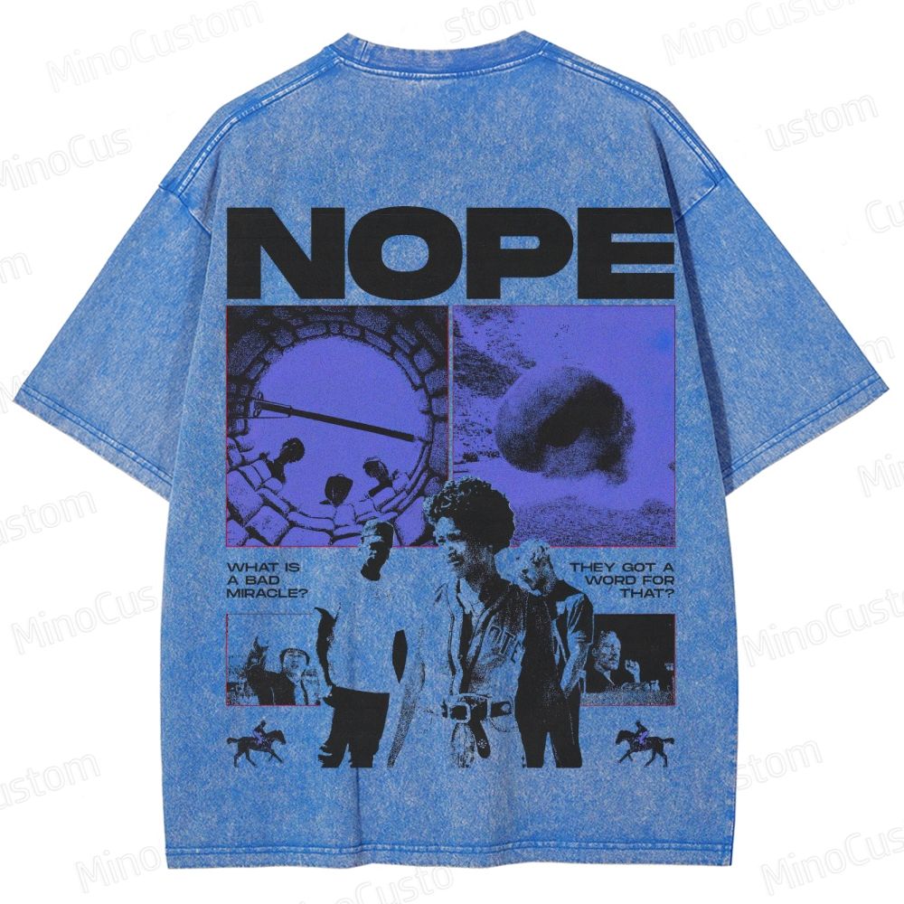 Nope Vintage Washed Sci - Fi Horror T - shirt