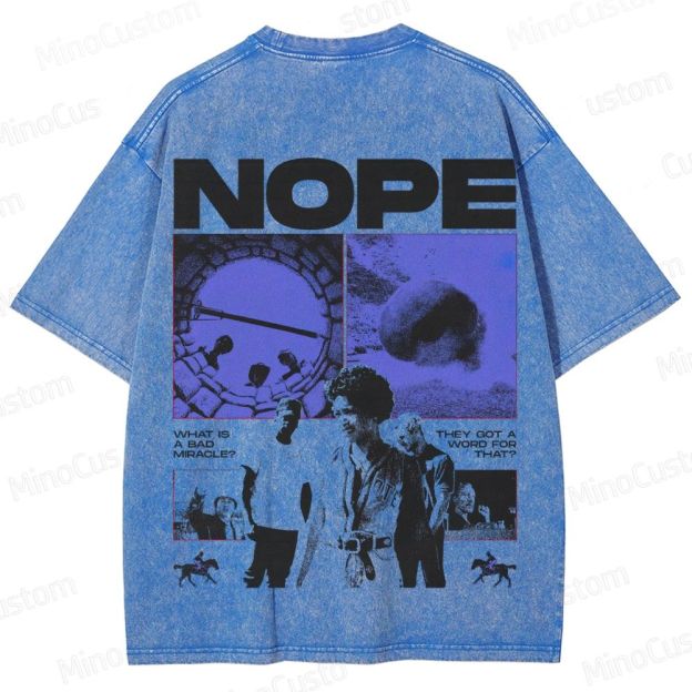 Nope Vintage Washed Sci - Fi Horror T - shirt