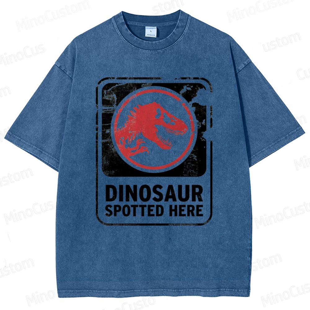 Jurassic Park - Inspired Dinosaur Spotted Vintage Washed T - shirt