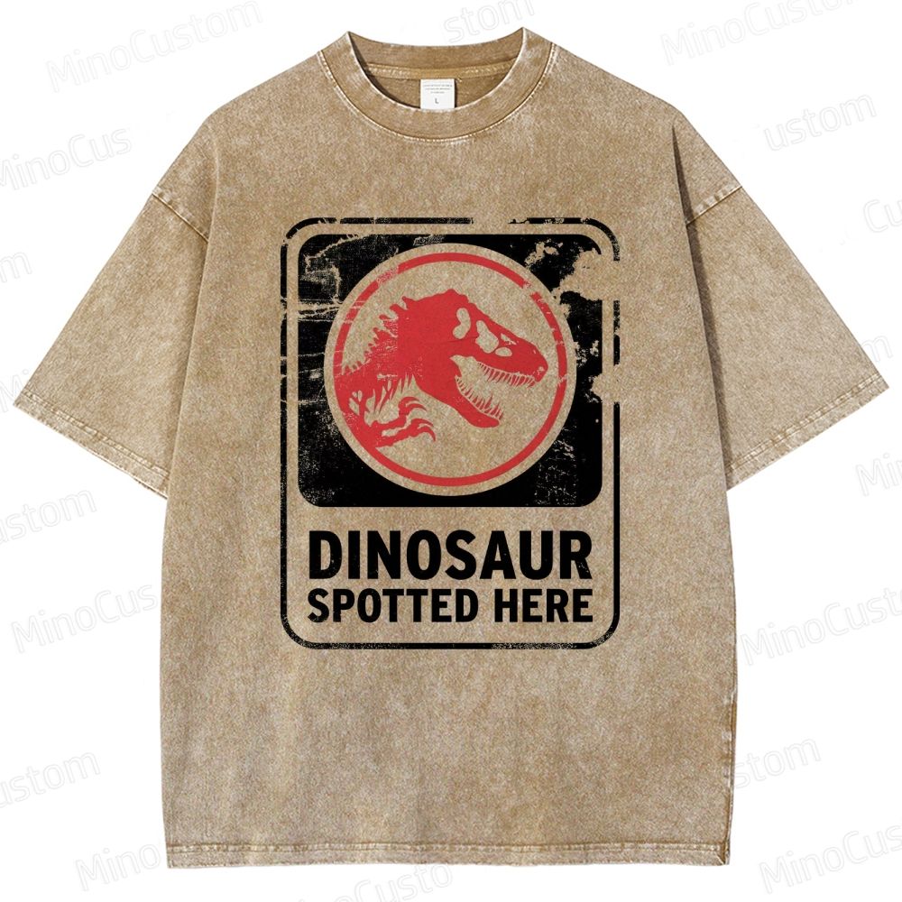 Jurassic Park - Inspired Dinosaur Spotted Vintage Washed T - shirt