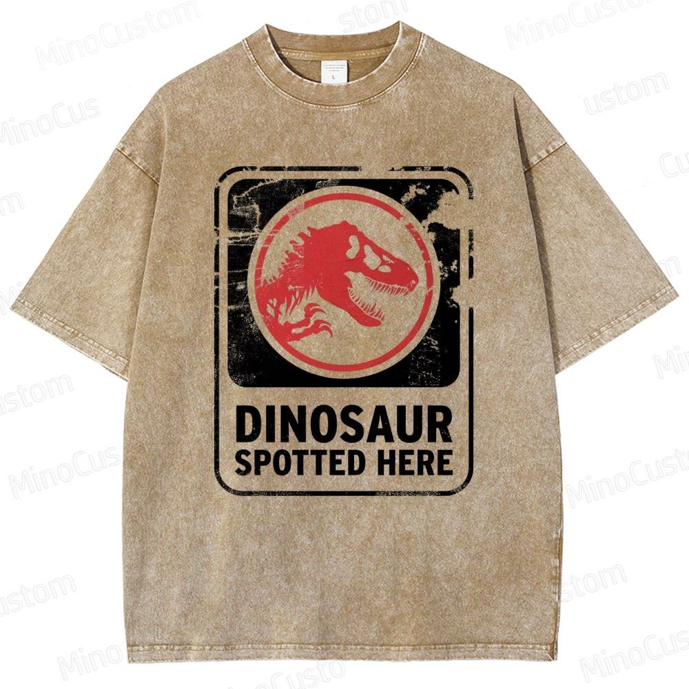 Jurassic Park - Inspired Dinosaur Spotted Vintage Washed T - shirt