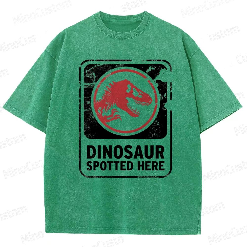 Jurassic Park - Inspired Dinosaur Spotted Vintage Washed T - shirt
