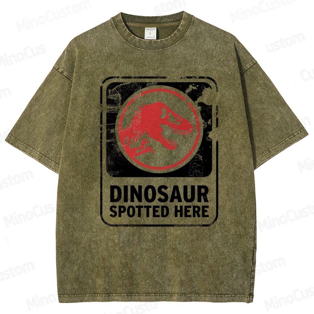 Jurassic Park - Inspired Dinosaur Spotted Vintage Washed T - shirt