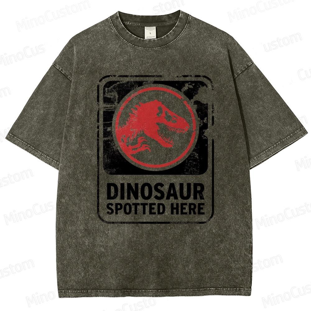 Jurassic Park - Inspired Dinosaur Spotted Vintage Washed T - shirt