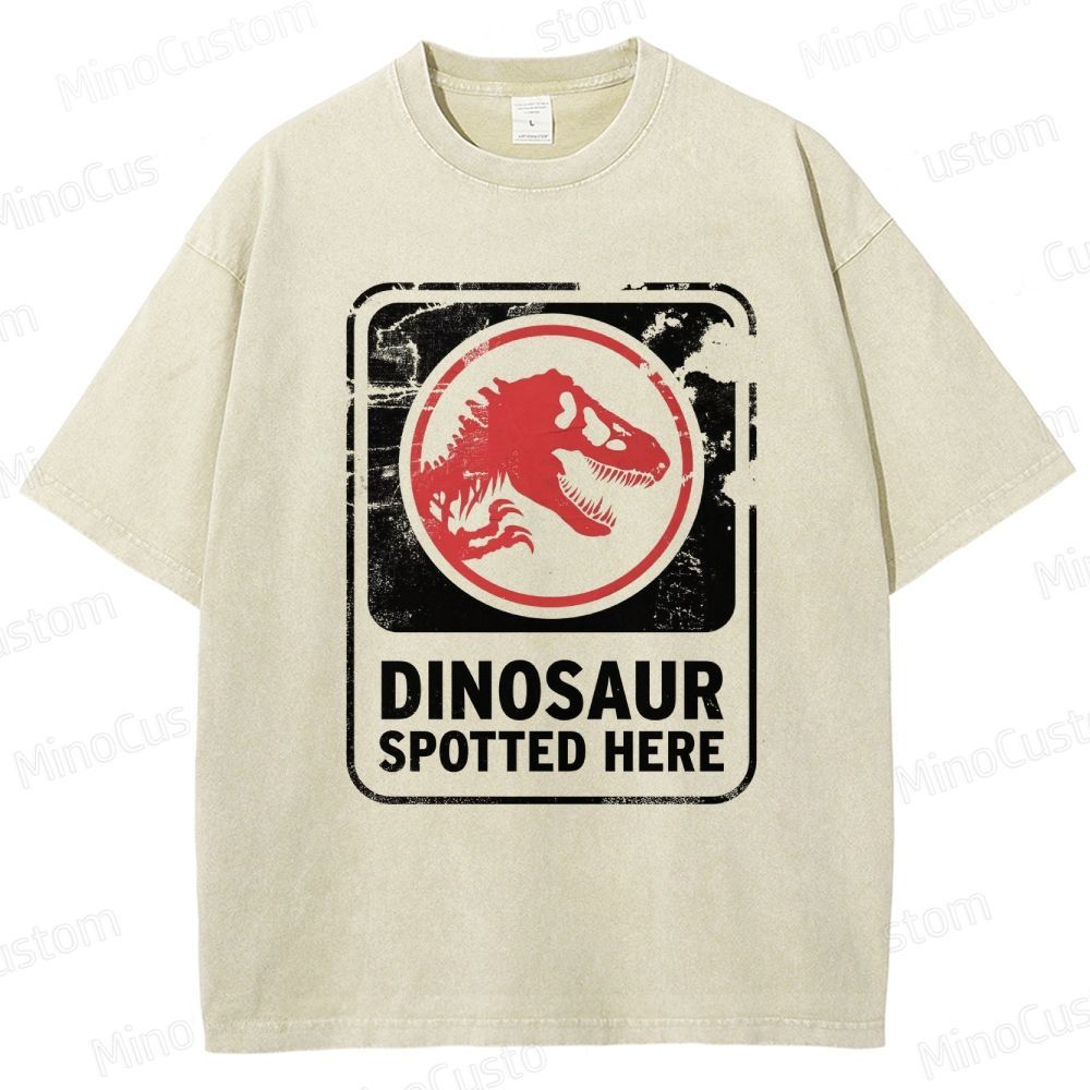 Jurassic Park - Inspired Dinosaur Spotted Vintage Washed T - shirt