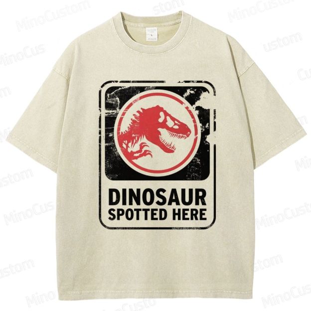 Jurassic Park - Inspired Dinosaur Spotted Vintage Washed T - shirt