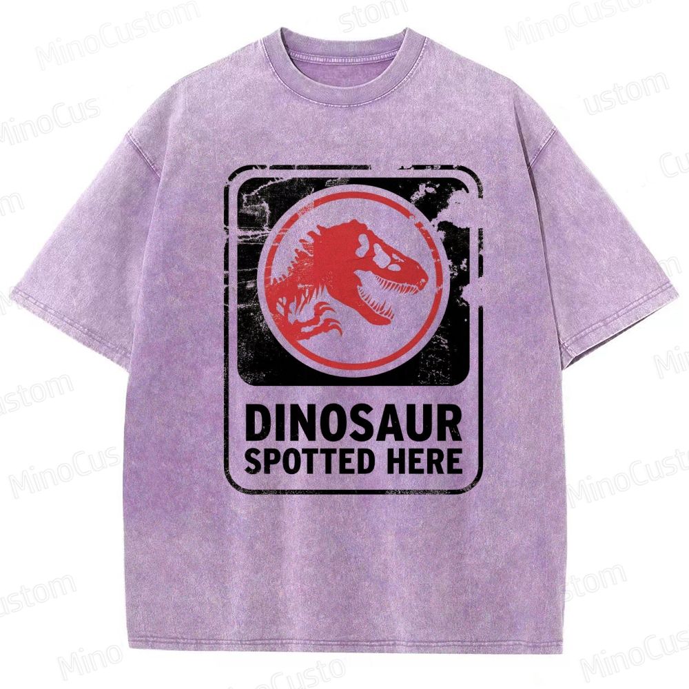 Jurassic Park - Inspired Dinosaur Spotted Vintage Washed T - shirt