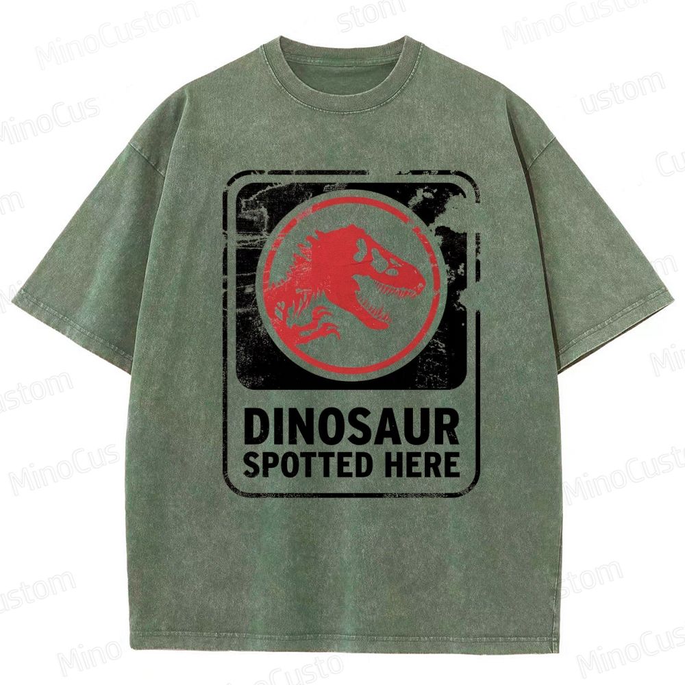 Jurassic Park - Inspired Dinosaur Spotted Vintage Washed T - shirt