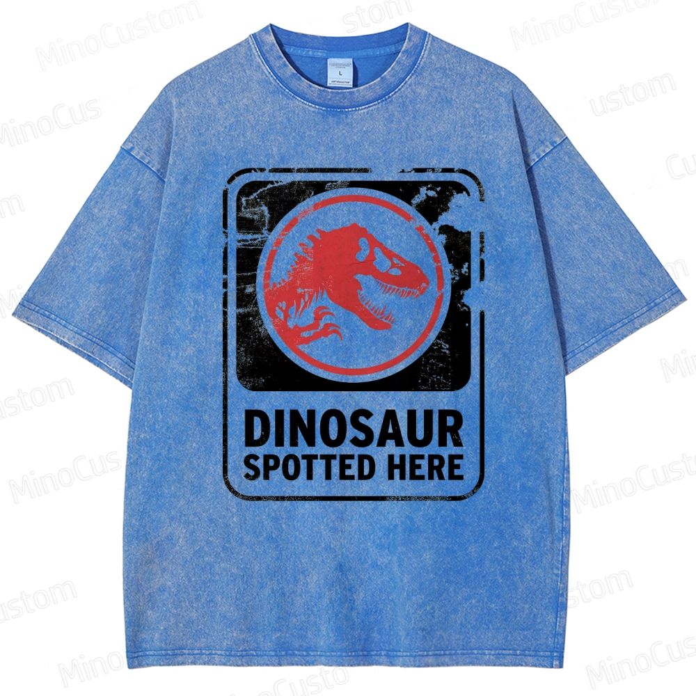 Jurassic Park - Inspired Dinosaur Spotted Vintage Washed T - shirt