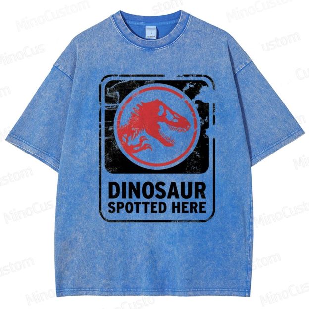 Jurassic Park - Inspired Dinosaur Spotted Vintage Washed T - shirt