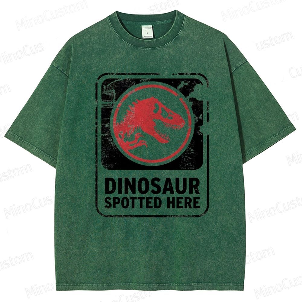 Jurassic Park - Inspired Dinosaur Spotted Vintage Washed T - shirt