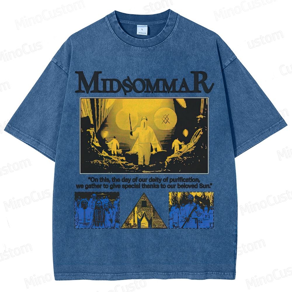 Midsommar Vintage Washed Folk Horror T - shirt