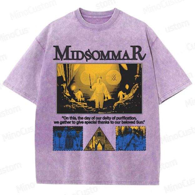Midsommar Vintage Washed Folk Horror T - shirt