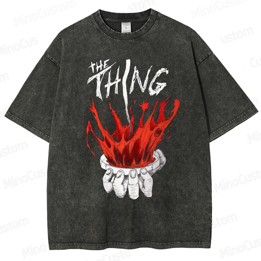 The Thing Vintage Washed Sci - Fi Horror T - shirt