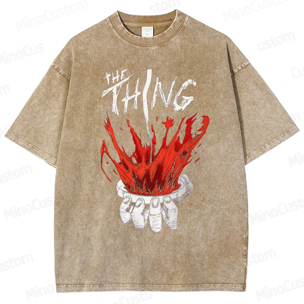 The Thing Vintage Washed Sci - Fi Horror T - shirt