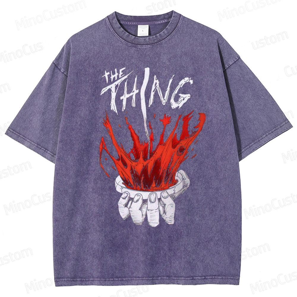 The Thing Vintage Washed Sci - Fi Horror T - shirt