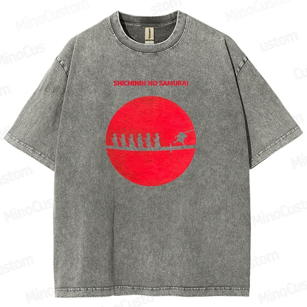 Seven Samurai Vintage Washed Classic Samurai Film T - shirt