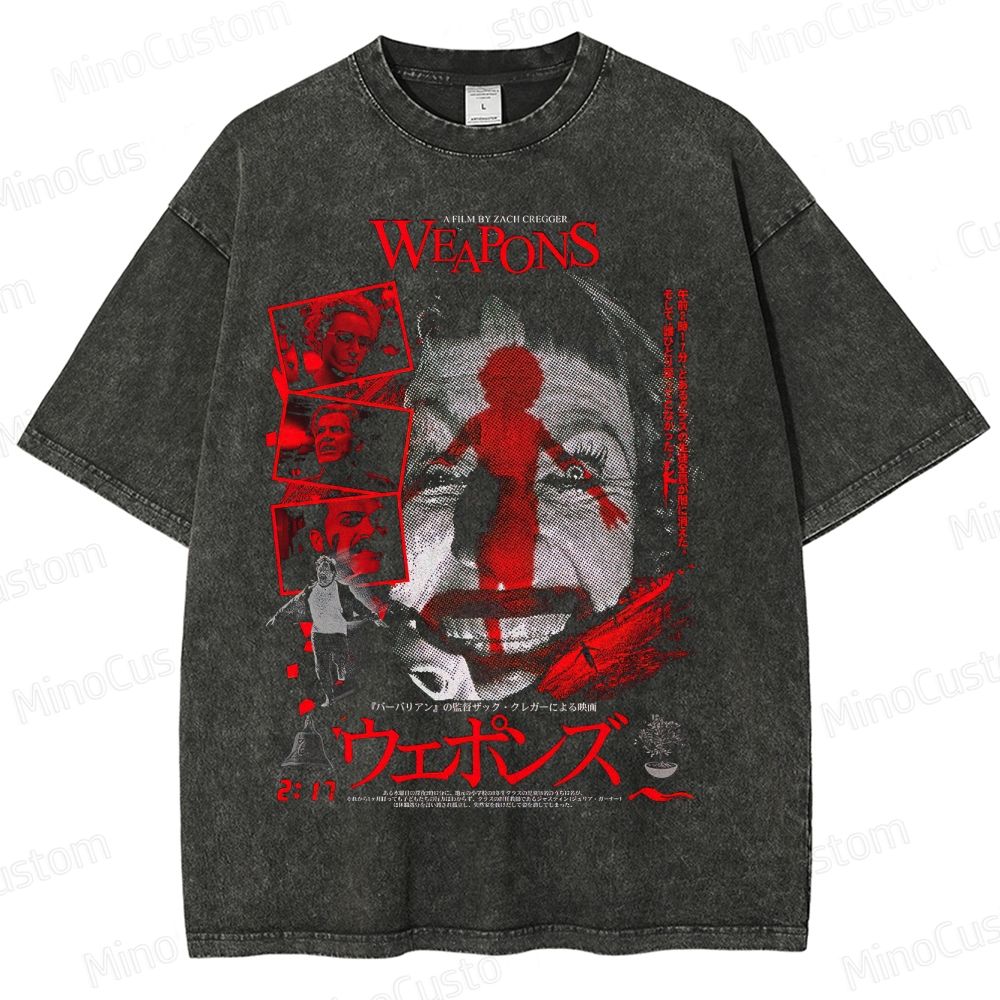 Weapons Horror Movie Graphic Washed T-Shirt 