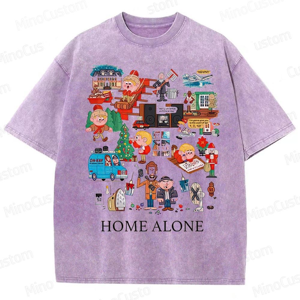 Home Alone Vintage Washed Christmas Comedy T - shirt