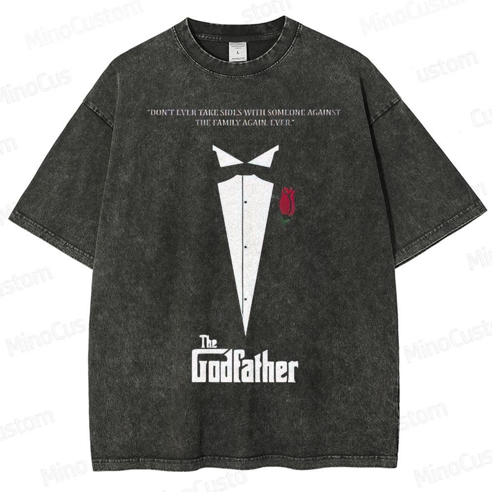 The Godfather Vintage Washed Gangster Epic T - shirt