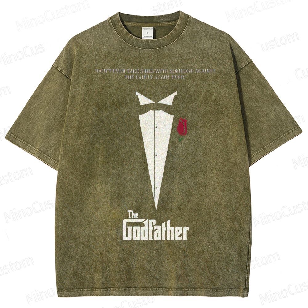 The Godfather Vintage Washed Gangster Epic T - shirt