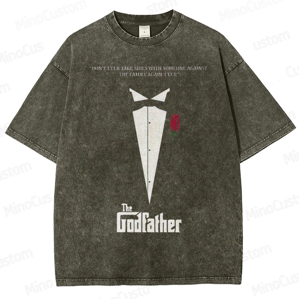 The Godfather Vintage Washed Gangster Epic T - shirt